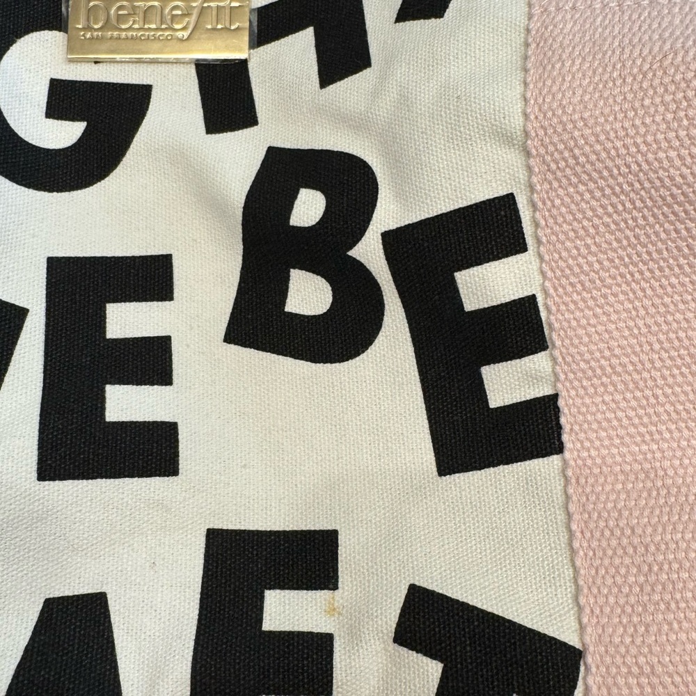 Benefit Cosmetics Pink, Black and White Small Quilted Duffle/Gym Bag - Picture 6 of 6